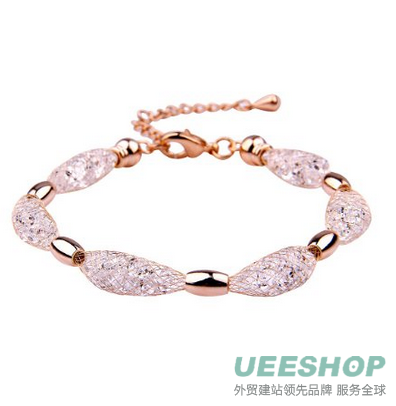 Bamoer Fashion Gold Plated Unisex Lover Sisters Chain Bracelet Men Women Luxury Wedding Engagement Jewelry Bangle Gift (20-25cm a