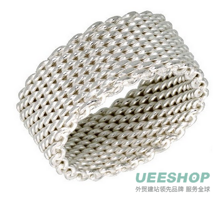 Sterling Silver Woven Mesh Ring