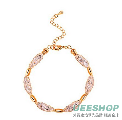 Bamoer Fashion Gold Plated Unisex Lover Sisters Chain Bracelet Men Women Luxury Wedding Engagement Jewelry Bangle Gift (20-25cm a