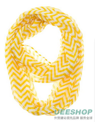 Cotton Cantina Soft Chevron Sheer Infinity Scarf