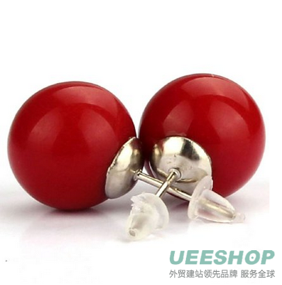 Doinshop New Hot Selling Noble Fashion Elegant Colorful Pearl Earrings Ear Studs