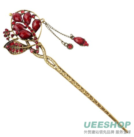 niceeshop(TM) Women Girls Retro Peacock Tassels Alloy Hair Pin Hair Stick