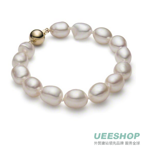HinsonGayle AAA GEM Collection 10-11mm Ultra-Iridescent Free-Form Baroque Freshwater Cultured Pearl Bracelet