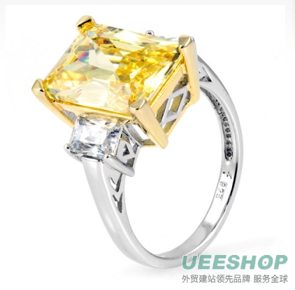 Montbeliard Canary Cocktail Ring - 9 TCW