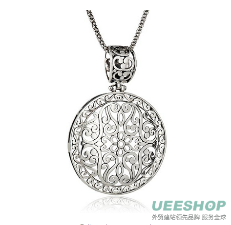 Sterling Silver Bali-Inspired Filigree Pendant Necklace, 18&quot;