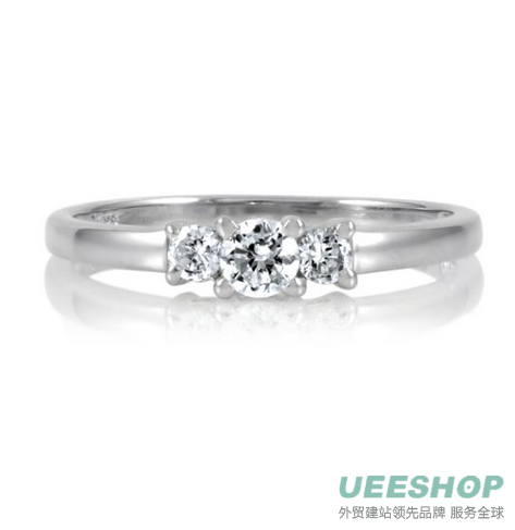 Petite CZ 3 Stone Ring