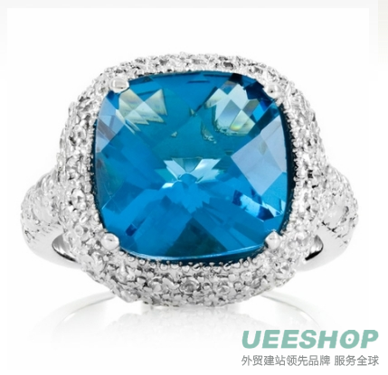 Brigitte's Blue Cocktail Ring: Final Sale