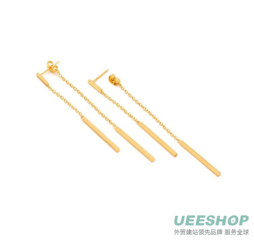 gorjana Gold Plated Mave Double Drop Pierced Earrings