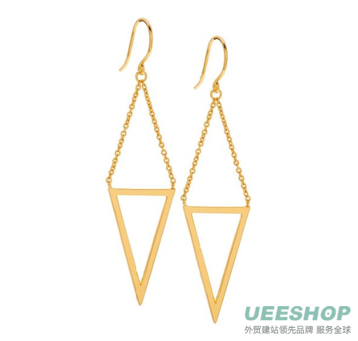 gorjana Gold Plated Mika Cutout Drop Pierced Earrings
