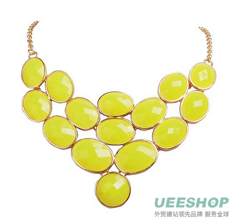 Bubble Necklace, Statement Jewelry, Chunky Necklace, Bib Necklace(Fn0578)